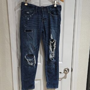 Abercrombie & Fitch Distressed Blue Jeans Size 2 W 26